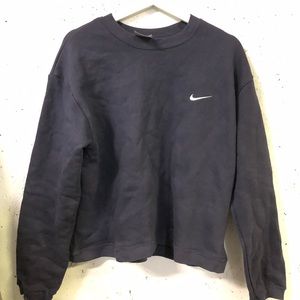 Vintage Nike Sweatshirt Crewneck Women’s Swoosh Large Navy Blue MADE IN CANADA